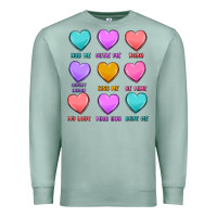 Seafoam valentine's day candy hearts Premium Sweatshirt - MaliasSmallBusiness