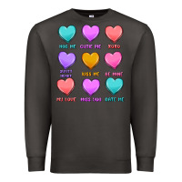 Smoke valentine's day candy hearts Premium Sweatshirt - MaliasSmallBusiness