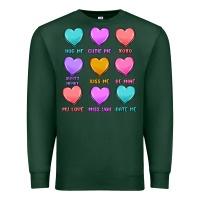 Sports Green valentine's day candy hearts Premium Sweatshirt - MaliasSmallBusiness