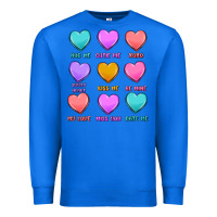 True Royal valentine's day candy hearts Premium Sweatshirt - MaliasSmallBusiness
