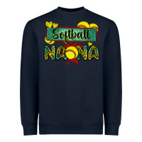 Navy softball nana with leopard Heavyweight Sweatshirt - Zillion Design Studio