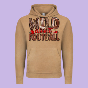 Wild About Football Vintage Hoodie Designed By Zillion Design Studio