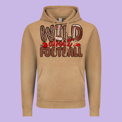 Wild About Football Vintage Hoodie Designed By Zillion Design Studio