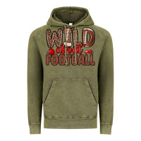 Vintage Olive wild about football Vintage Hoodie - Zillion Design Studio