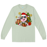 Matcha little cute christmas cow Long Sleeve Tee - AdoDesignShop