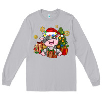 Moon Dust little cute christmas cow Long Sleeve Tee - AdoDesignShop