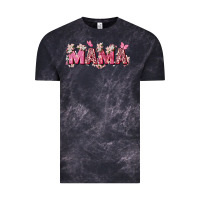 Cloud Black pink flowers mama Vintage Tee - Zillion Design Studio