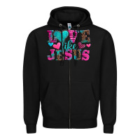 Black love like jesus valentine's day Zipper Hoodie - AdoDesignShop