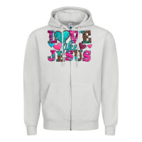 Dove Grey love like jesus valentine's day Zipper Hoodie - AdoDesignShop