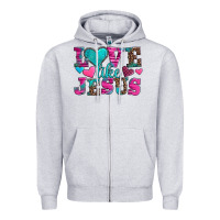 Love Like Jesus Valentine's Day Zipper Hoodie | Teevron