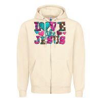 Sandshell love like jesus valentine's day Zipper Hoodie - AdoDesignShop