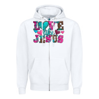 White love like jesus valentine's day Zipper Hoodie - AdoDesignShop