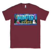 Burgundy winter vibes license plate Classic Tee - BundleAndBundleShop