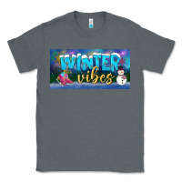Charcoal Heather winter vibes license plate Classic Tee - BundleAndBundleShop