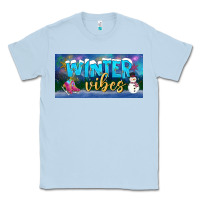 Dusty Blue winter vibes license plate Classic Tee - BundleAndBundleShop