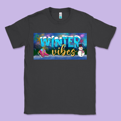 Winter Vibes License Plate Classic Tee Designed By Bundleandbundleshop