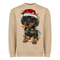 Mushroom dachshund puppy christmas lights Heavyweight Sweatshirt - RanaPortraitStore