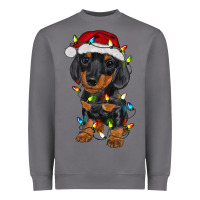 Storm dachshund puppy christmas lights Heavyweight Sweatshirt - RanaPortraitStore