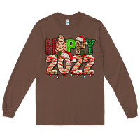 Chestnut happy 2022 with christmas tree cake Long Sleeve Tee - AdoDesignShop