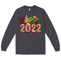 Smoke happy 2022 with christmas tree cake Long Sleeve Tee - AdoDesignShop