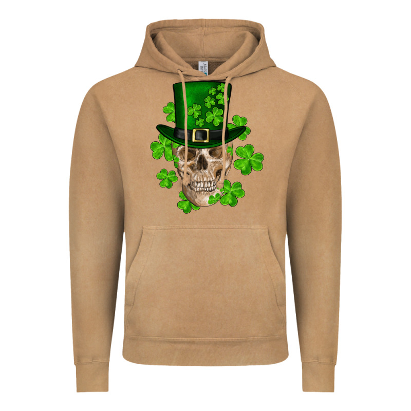 St. Patrick's Day Skull Vintage Hoodie by RanaPortraitStore | Teevron