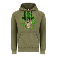 Vintage Olive st. patrick's day skull Vintage Hoodie - RanaPortraitStore