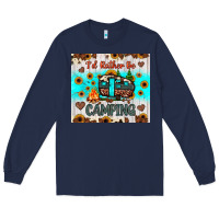 Navy i’d rather be camping Long Sleeve Tee - JahusDesignShop