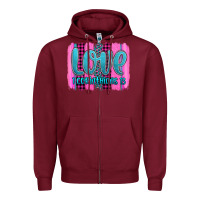 Burgundy love corinthians 13 valentine's day brushstroke Zipper Hoodie - AdoDesignShop