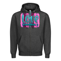 Charcoal Heather love corinthians 13 valentine's day brushstroke Zipper Hoodie - AdoDesignShop