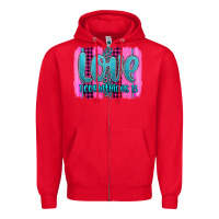 Red love corinthians 13 valentine's day brushstroke Zipper Hoodie - AdoDesignShop