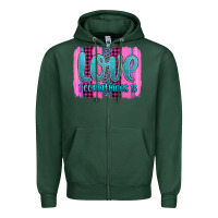 Sports Green love corinthians 13 valentine's day brushstroke Zipper Hoodie - AdoDesignShop