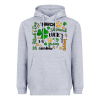 Heather Grey st. patricks day doodle Heavyweight Hoodie - MaliasSmallBusiness