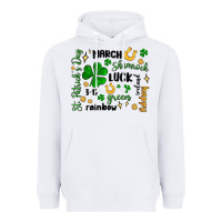 White st. patricks day doodle Heavyweight Hoodie - MaliasSmallBusiness