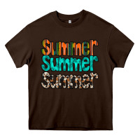 Chocolate Brown summer western Heavy Core Tee - RacoonDesign