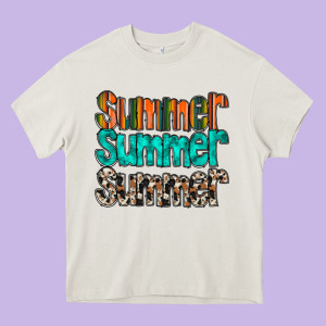 Summer Western Heavy Core Tee Designed By Racoondesign
