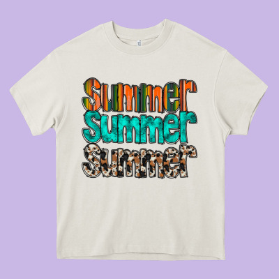 Summer Western Heavy Core Tee Designed By Racoondesign