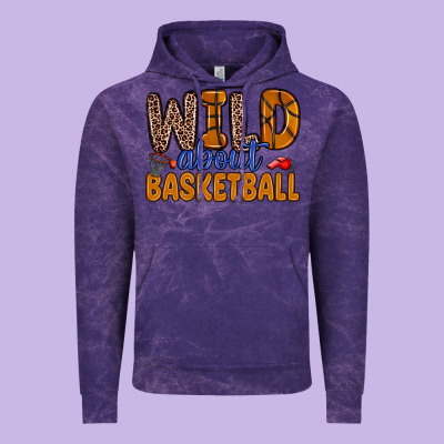 Wild About Basketball Vintage Hoodie Designed By Zillion Design Studio