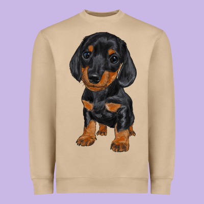 Dachshund Puppy Heavyweight Sweatshirt Designed By Ranaportraitstore