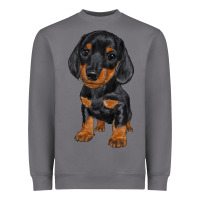 Storm dachshund puppy Heavyweight Sweatshirt - RanaPortraitStore
