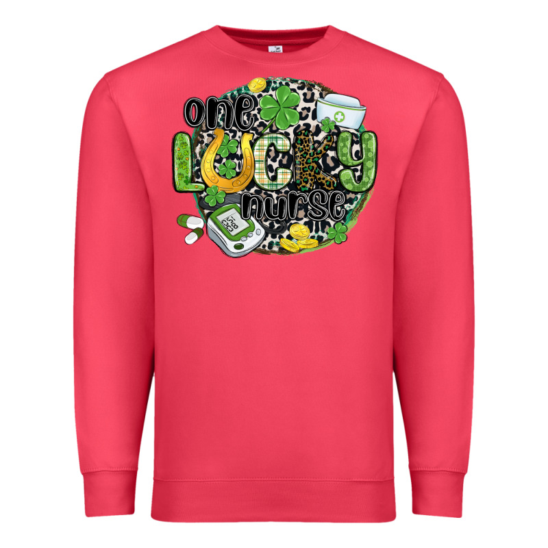 One Lucky Nurse Premium Sweatshirt by MaliasSmallBusiness | Teevron