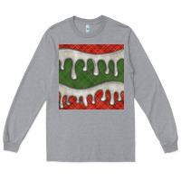 Heather Grey christmas plaid and white glitter snow seamless pattern Long Sleeve Tee - BundleAndBundleShop