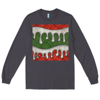 Smoke christmas plaid and white glitter snow seamless pattern Long Sleeve Tee - BundleAndBundleShop