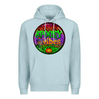 Blue Mist halloween round earrings 2 Premium Hoodie - BundleAndBundleShop