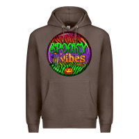 Coffee halloween round earrings 2 Premium Hoodie - BundleAndBundleShop