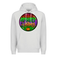 Dove Grey halloween round earrings 2 Premium Hoodie - BundleAndBundleShop