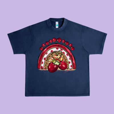 Cherry Rainbow Urban Heavy Tee Designed By Barkaloodesign