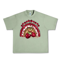 Oil Green cherry rainbow Urban Heavy Tee - BarkalooDesign