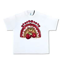 White cherry rainbow Urban Heavy Tee - BarkalooDesign