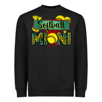 Black softball mini with leopard Heavyweight Sweatshirt - Zillion Design Studio