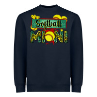 Navy softball mini with leopard Heavyweight Sweatshirt - Zillion Design Studio